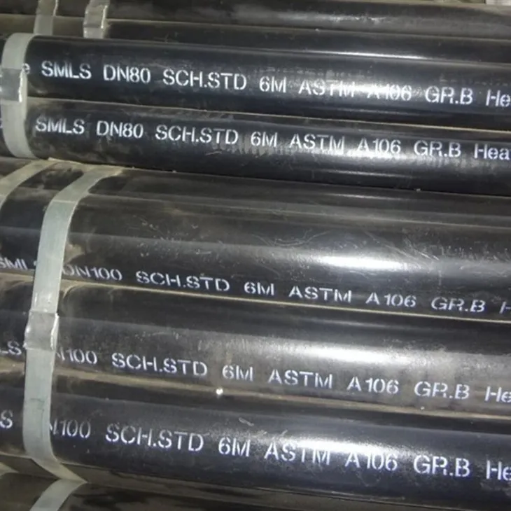 AISI B36.10 ASTM A106 B Píobán Gan uaim Cruach Dubh